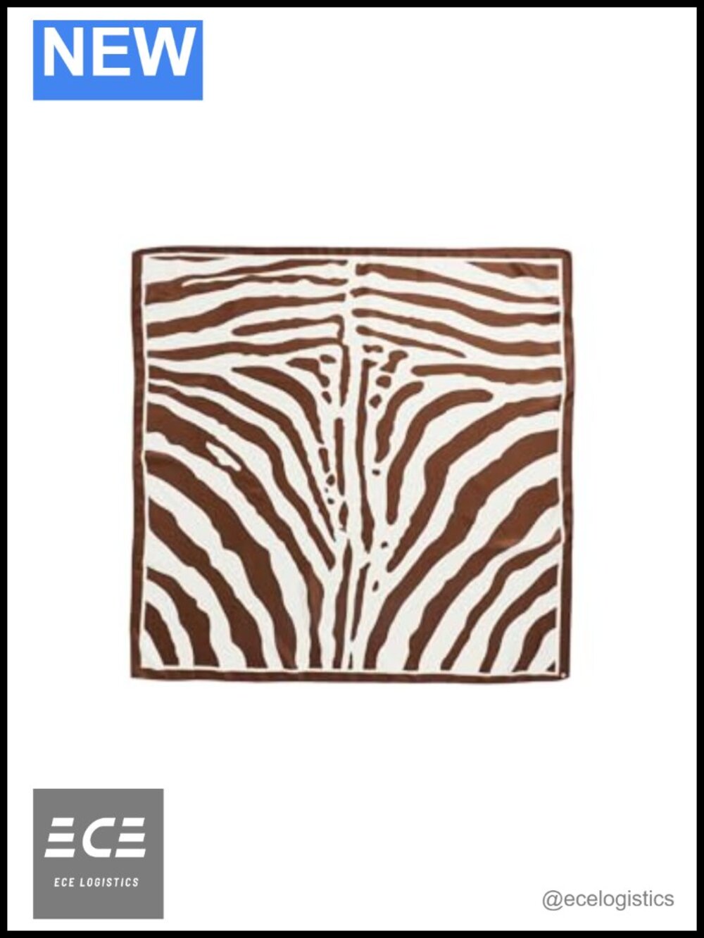 Oversized Zebra Square Satin Scarf Bold Statement Fashion Wrap